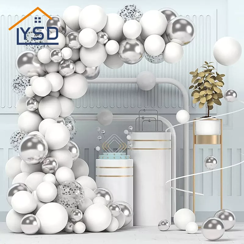 White Latex Balloon Set