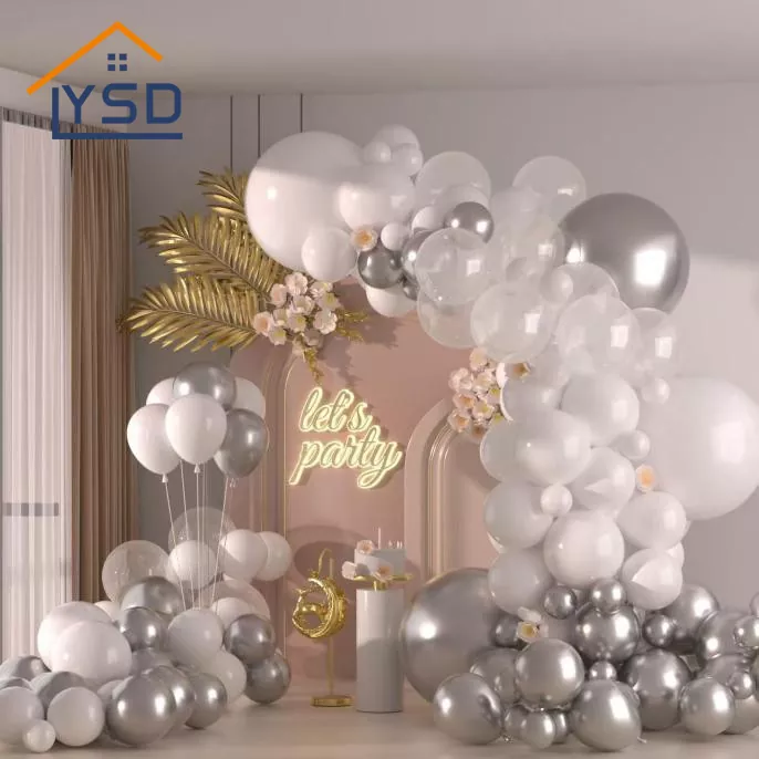 White Latex Balloon Set